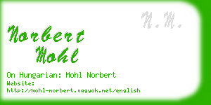 norbert mohl business card